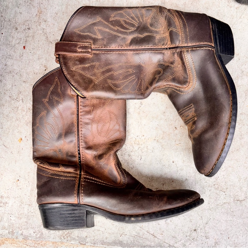 Masterson big boy 4.5 dark brown leather cowboy boots
